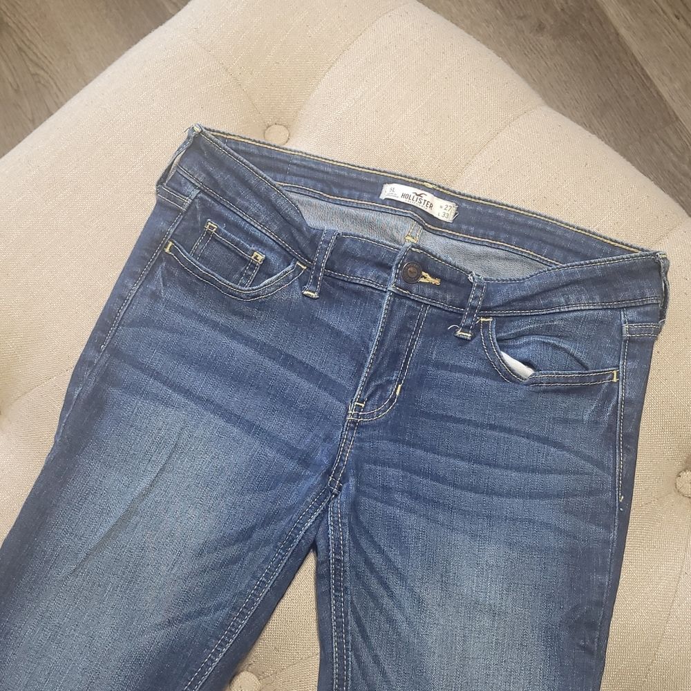 Hollister Skinny Jeans Med Wash Womens 5 Long